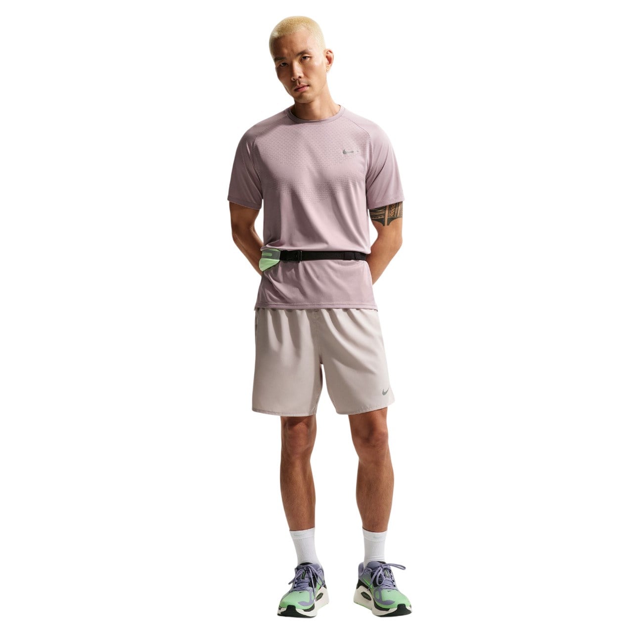 Nike Dri-Fit Challenger 7 Inch Brief-Lined Mens Running Shorts - Moon Reflective/Reflective Silver