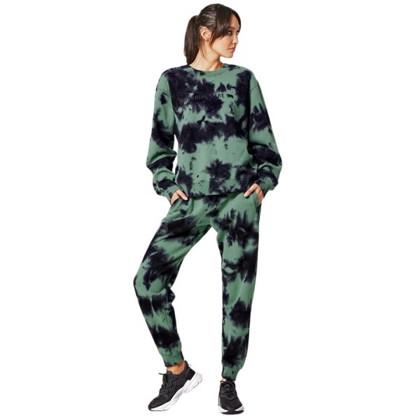 Running Bare Legacy Crew Womens Sweatshirt - Agave Tie-Dye