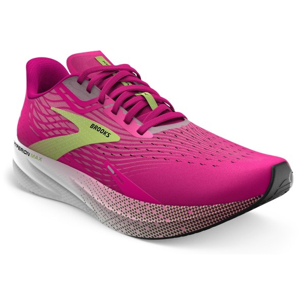 Brooks Hyperion Max - Womens Road Racing Shoes - Pink Glo/Green/Black