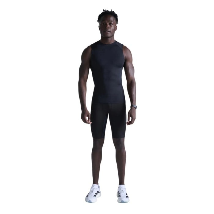 2XU Core Mens Compression Sleeveless Tank Top - Black/Silver