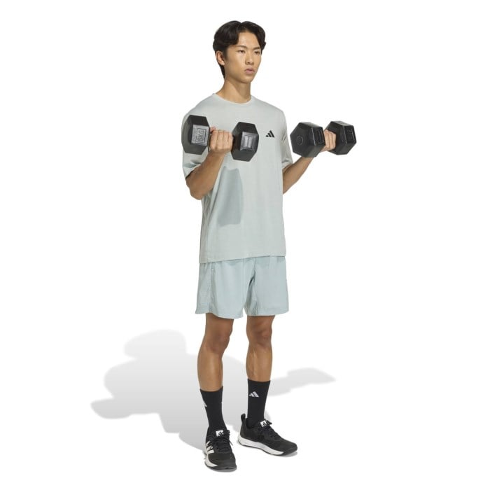 adidas Workout Essentials Mens 5 Inch Woven Shorts - Wonder Sage