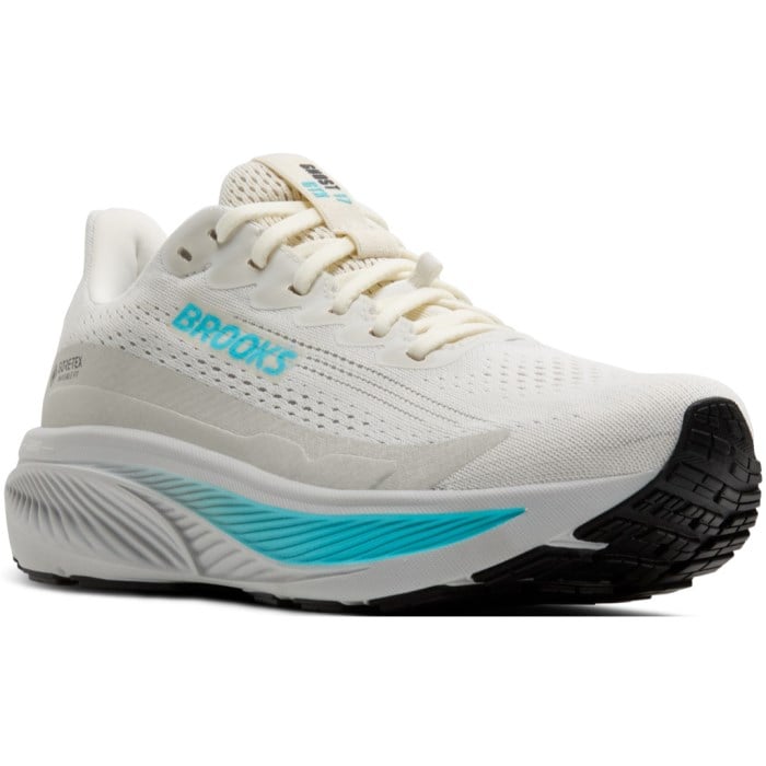 Brooks Ghost 17 GTX - Womens Waterproof Running Shoes - Coconut/Oyster Blue