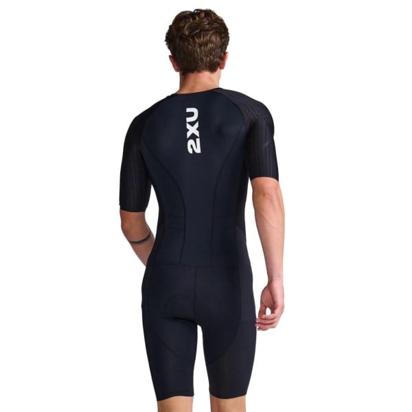 2XU Aero Mens Short Sleeved Trisuit - Black/White