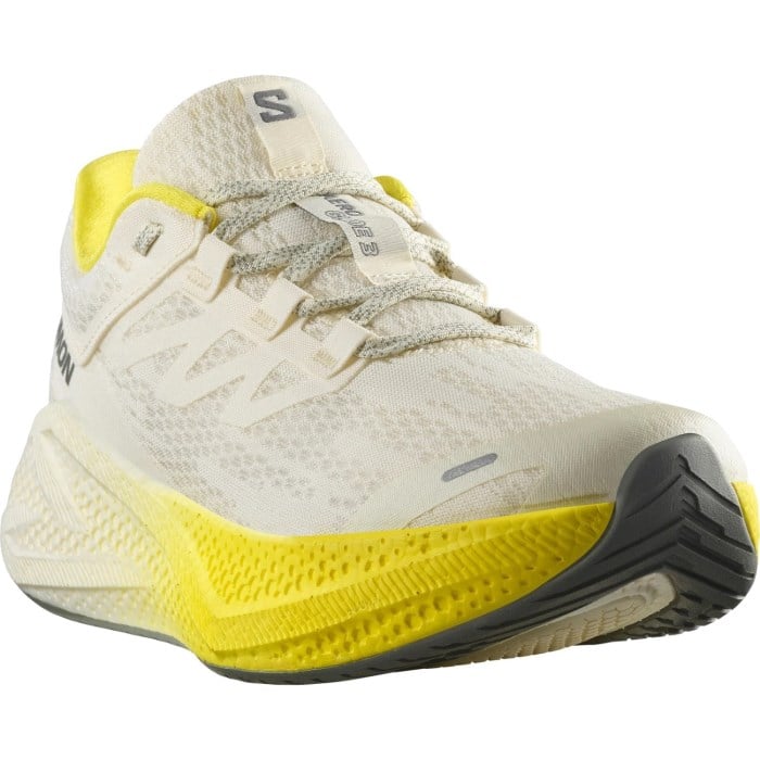 Salomon Aero Glide 3 - Mens Running Shoes - Vanilla Ice/Blazing Yellow/Sedona Sage