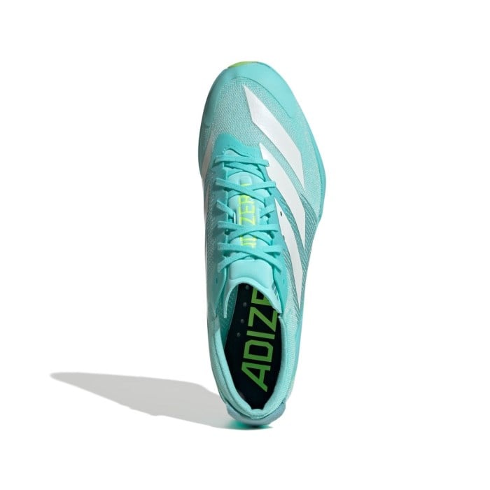 adidas Adizero Finesse - Unisex Sprint Track Spikes - Flash Aqua/Zero Metallic/Lucid Lemon