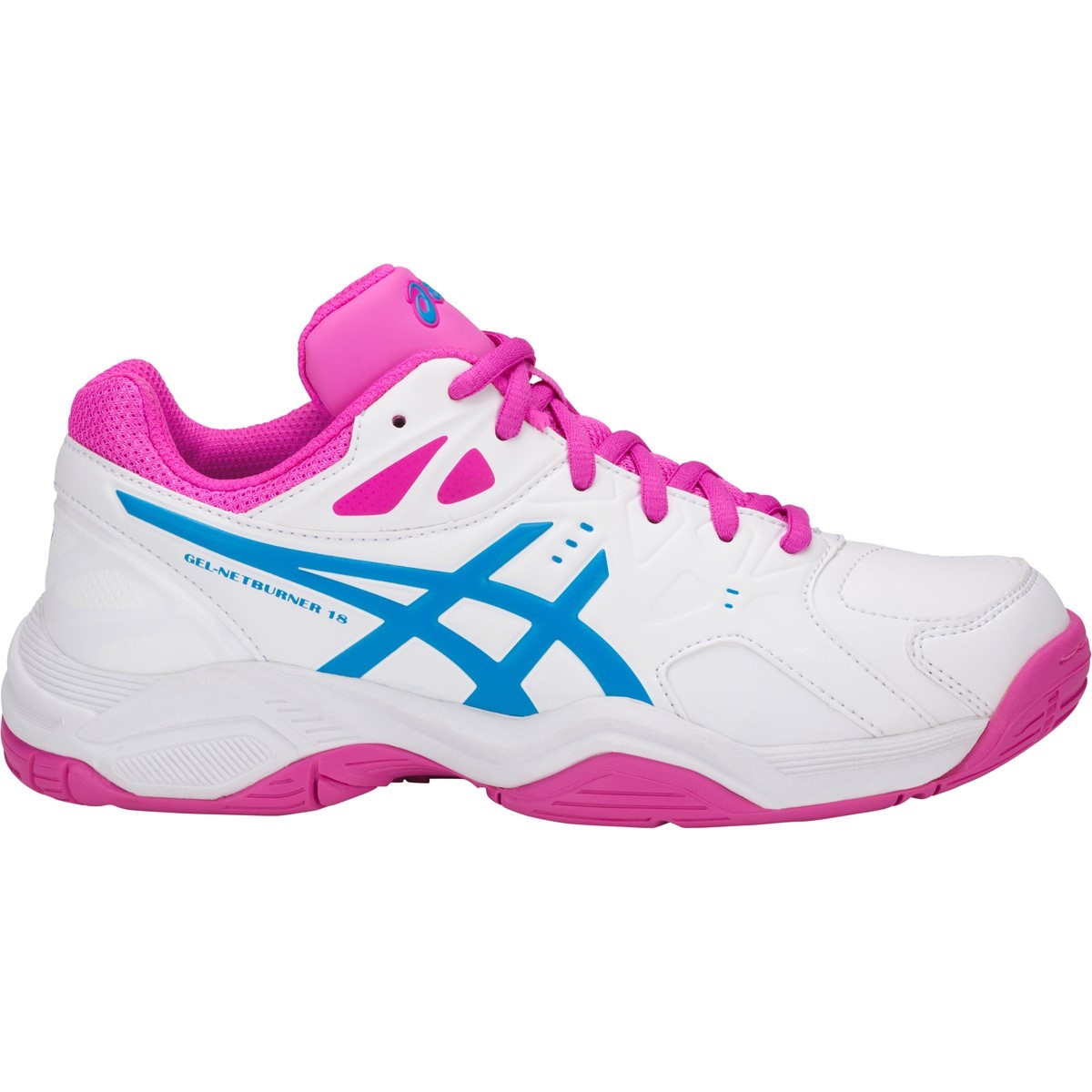 Asics Gel Netburner 18 GS Kids Netball Shoes White/Island Blue