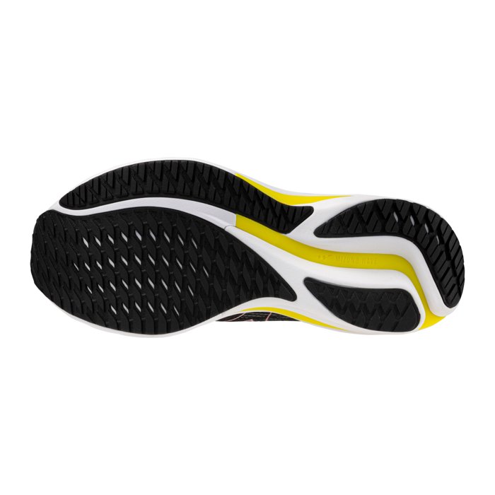 Mizuno Wave Rider 28 - Mens Running Shoes - Black/White/Evening Primrose