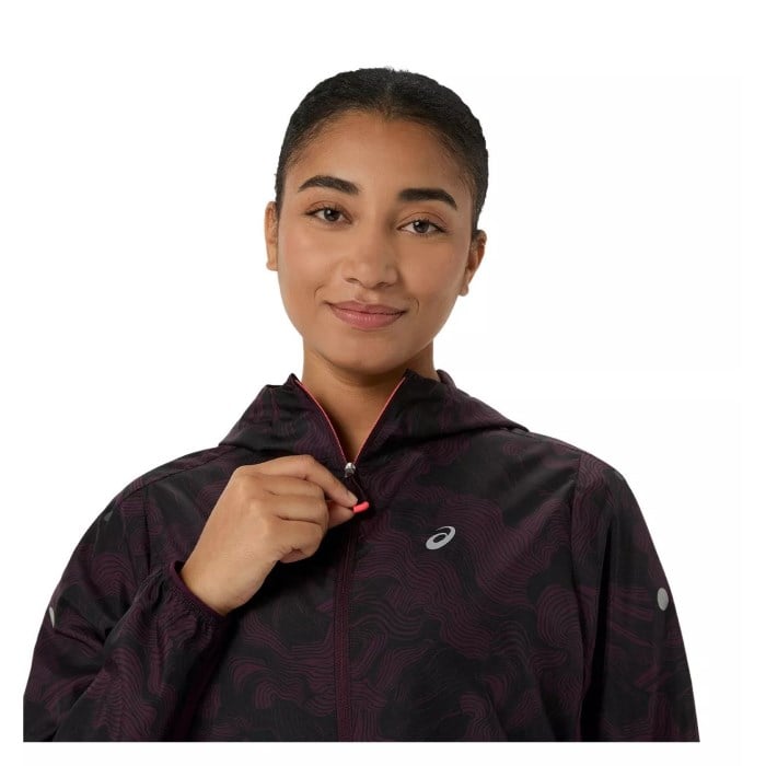 Asics FujiTrail Womens Packable Running Jacket - Dark Aubergine - image 3
