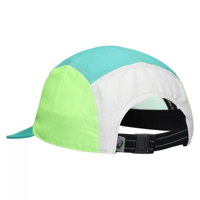 Asics Performance Running Unisex 5 Panel Cap - Aurora Green/Cream
