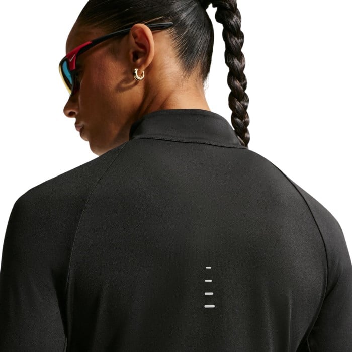 Nike Dri-Fit Swift Womens UV Quarter Zip - Black/Reflective Silver
