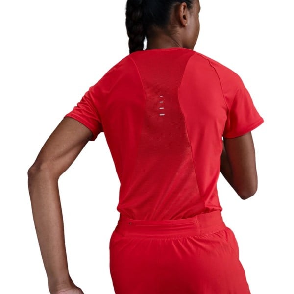Nike Womens Aeroswift Short Sleeve Top - Light Crimson/Reflective Silver