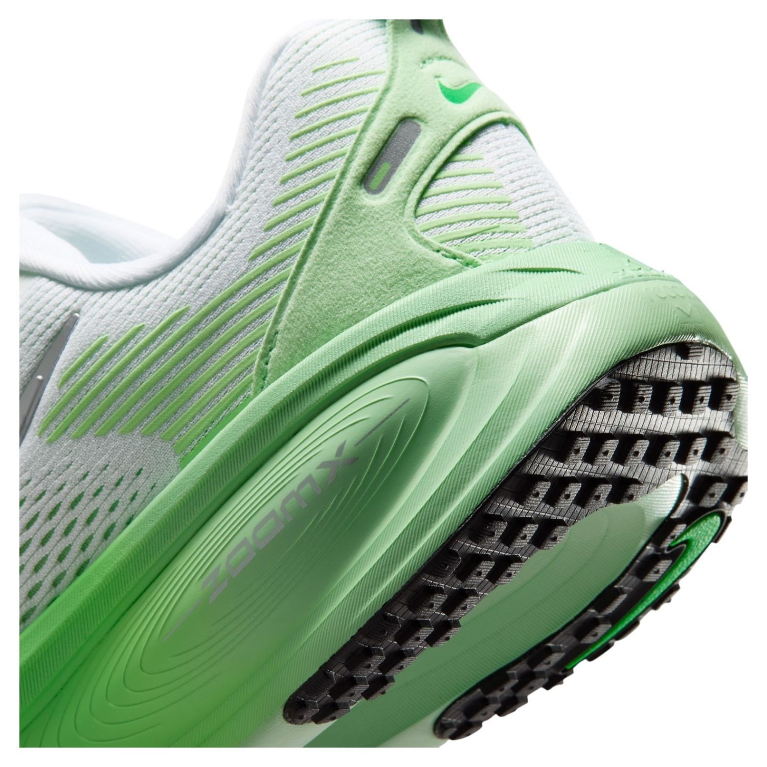 Nike Vomero 18 - Womens Running Shoes - White/Silver Metallic/Illusion Green - image 6