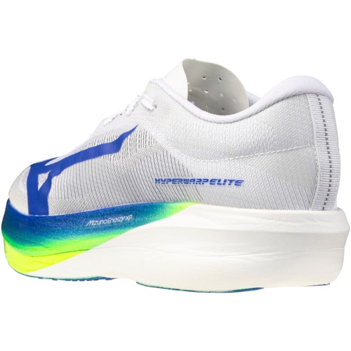 Mizuno Hyperwarp Elite - Unisex Racing Shoes - White/Lightning Yellow/Dazzling Blue