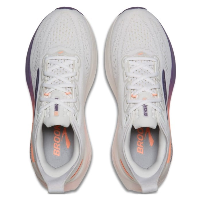 Brooks Glycerin 23 - Womens Running Shoes - White/Mulled Grape/Clear - image 3