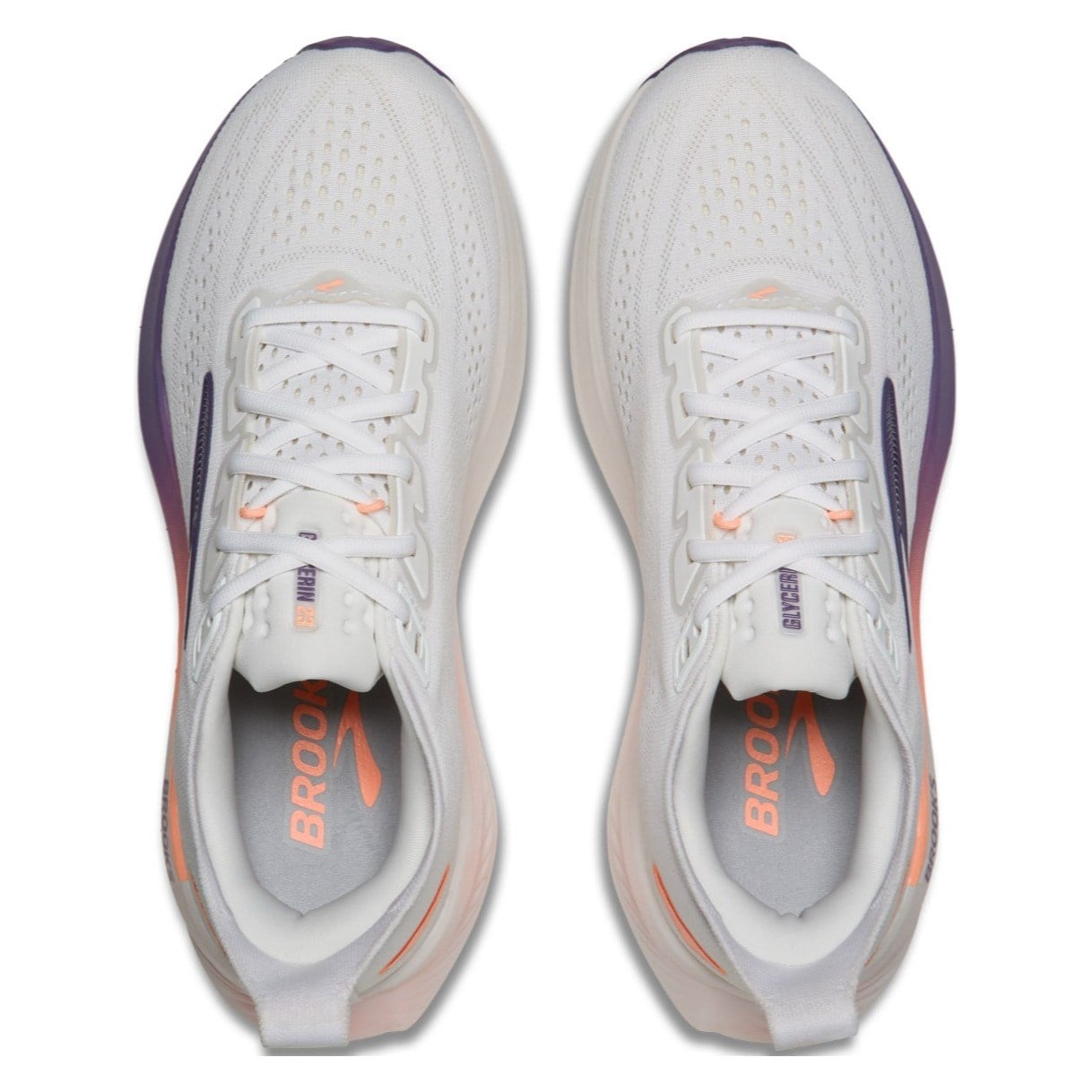 Brooks Glycerin 23 - Womens Running Shoes - White/Mulled Grape/Clear - image 3