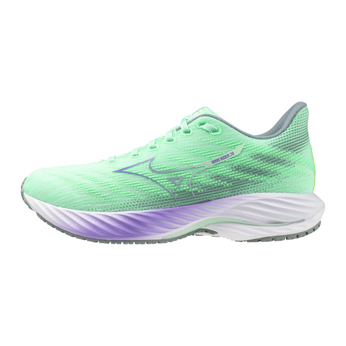 Mizuno Wave Rider 28 - Womens Running Shoes - Bay Paisley/Purple Citadel