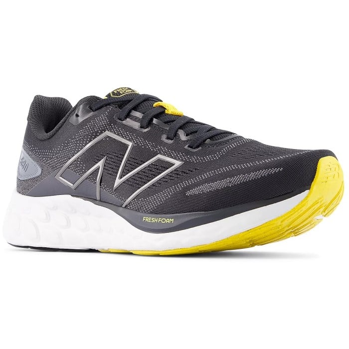 New Balance Fresh Foam 680v8 - Mens Running Shoes - Black/Castlerock/Ginger Lemon