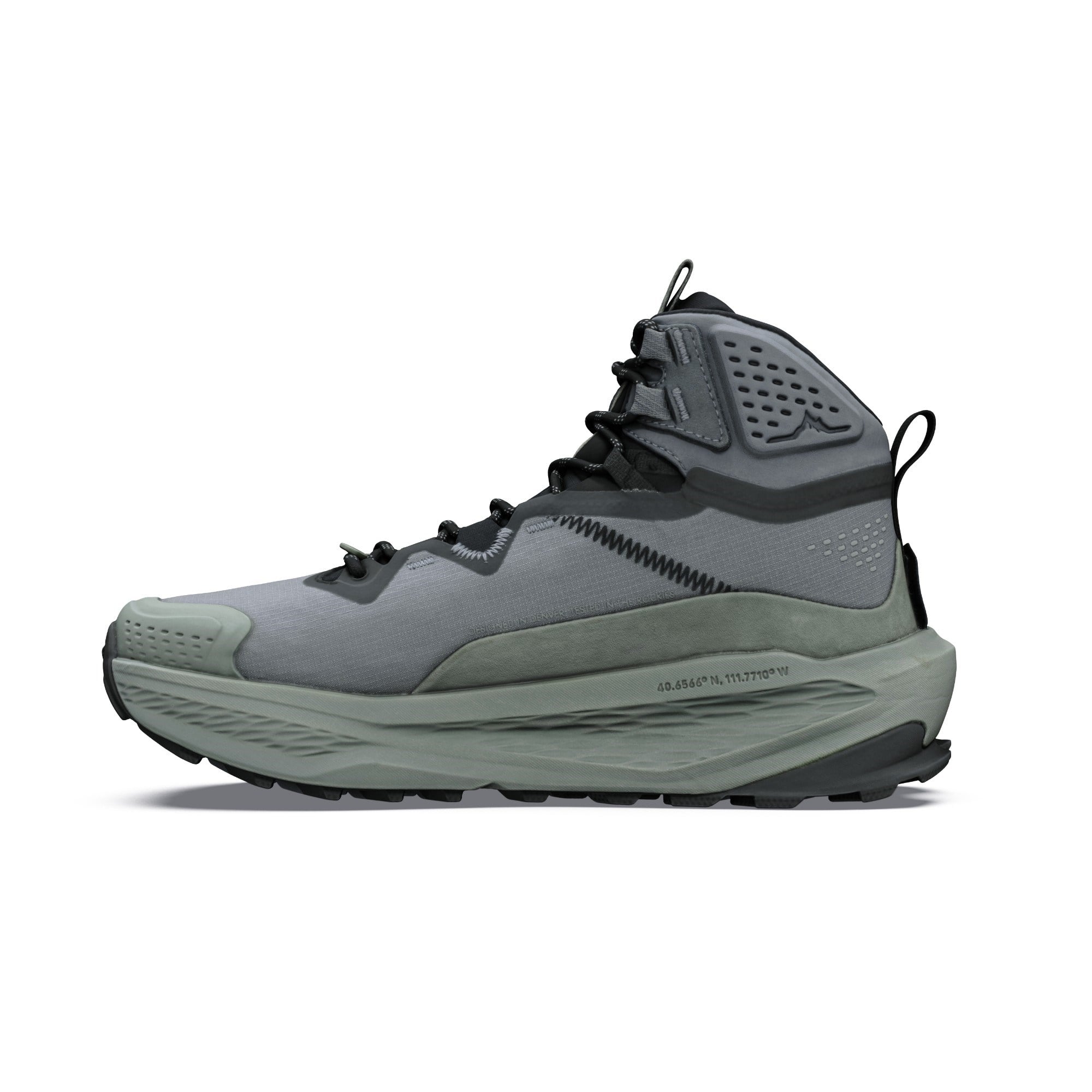 Altra Olympus 7 Mid GTX - Womens Hiking Shoes - Castlerock Black/Agave Green - image 3