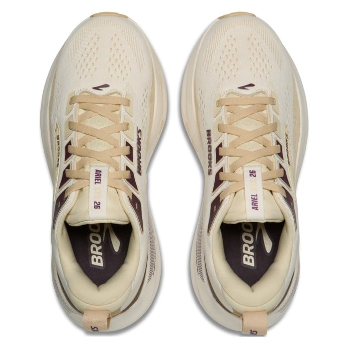 Brooks Ariel GTS 26 - Womens Running Shoes - Coconut/Sand/Potent Purple