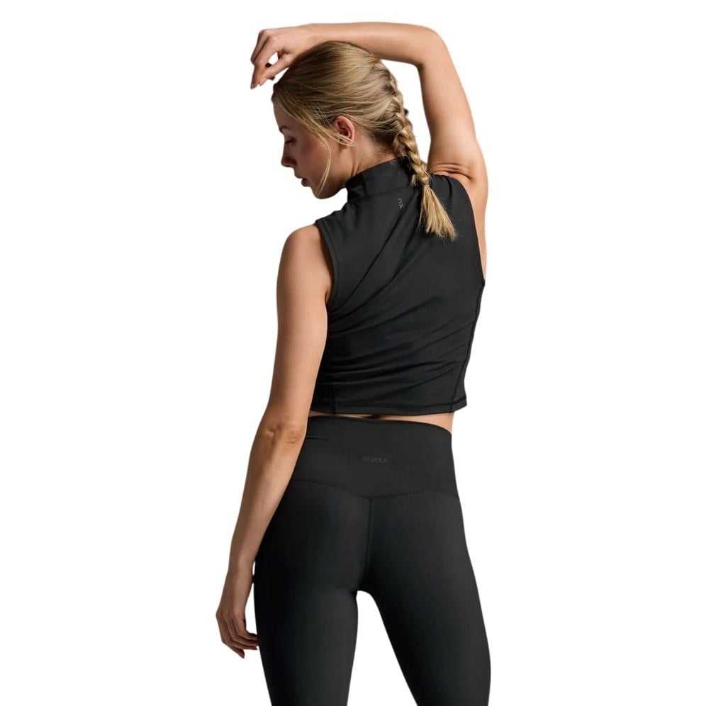 2XU Womens Form Soft Touch 1/2 Zip Tank - Black/Black