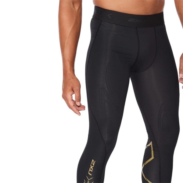 2XU Force Mens Compression Tights - Black/Gold