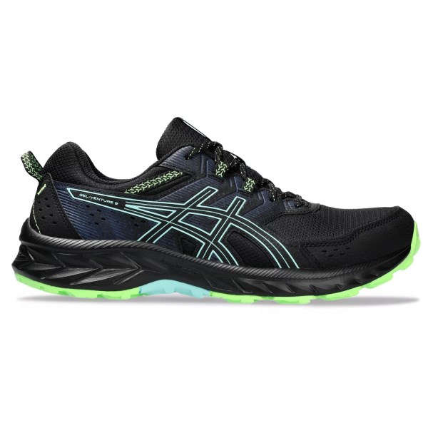 Asics Gel Venture 9 - Mens Trail Running Shoes - Black/Illuminate Mint