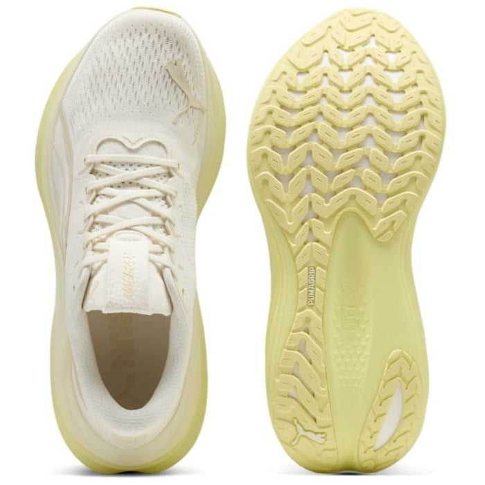Puma MagMax Nitro - Mens Running Shoes - Warm White/Gold Moon