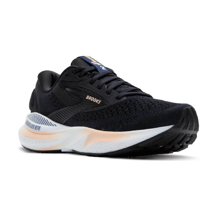 Brooks Adrenaline GTS 24 - Womens Running Shoes - Black/Peach/Peacoat