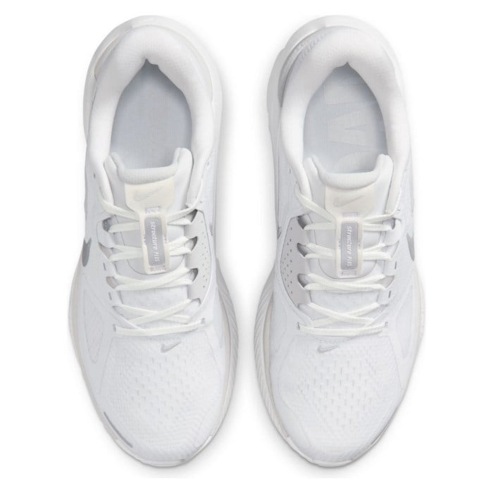 Nike Structure Plus - Womens Running Shoes - White/Metallic Silver/Photon Dust