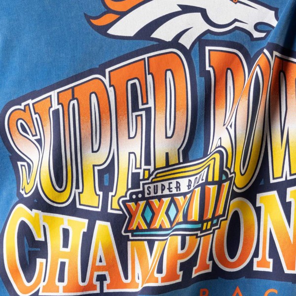 Mitchell & Ness Denver Broncos Vintage Superbowl NFL Mens T-Shirt - Blue