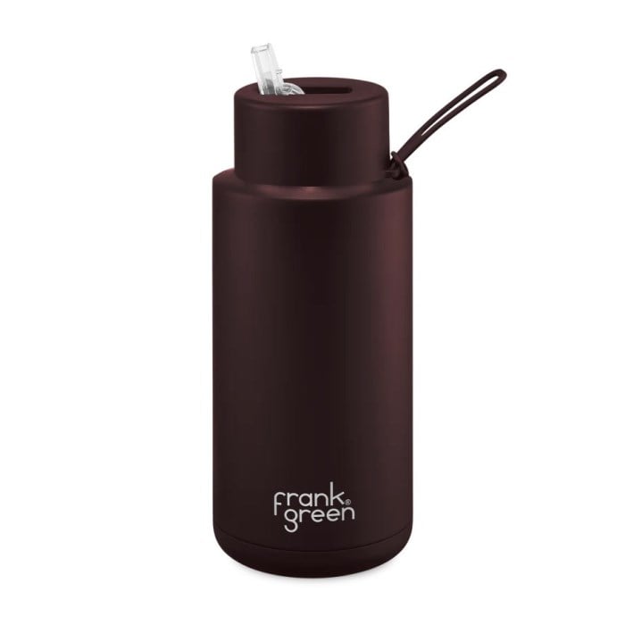 Frank Green Ceramic Reusable Straw Lid 1L Bottle - Chocolate