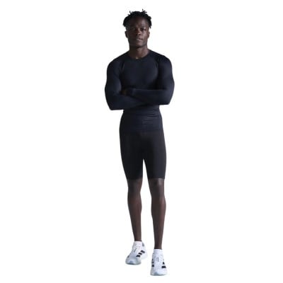 2XU Core Compression Mens Long Sleeve Running Top - Black/Black