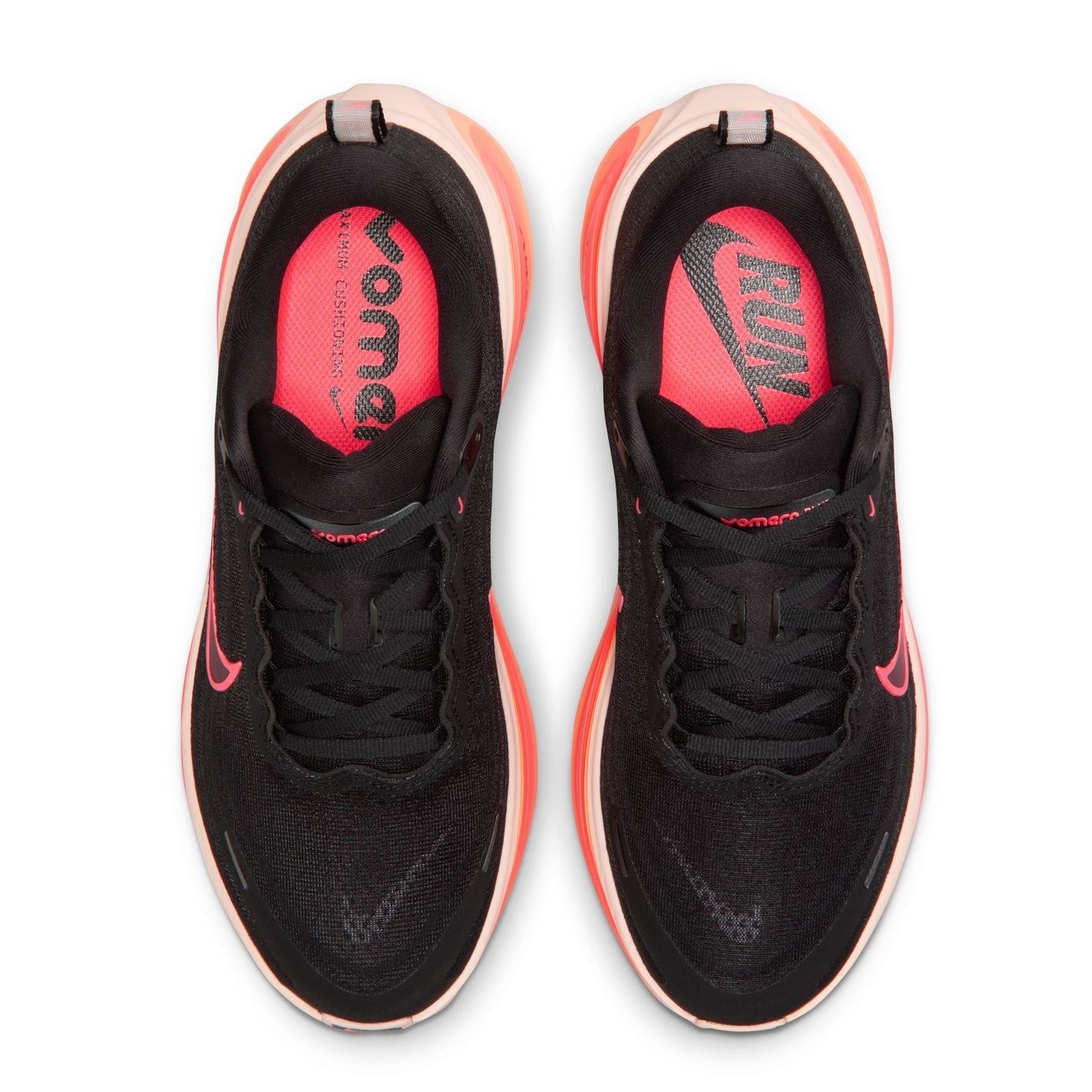 Nike Vomero Plus - Womens Running Shoes - Black/Hot Lava/Washed Coral/Bright Mango