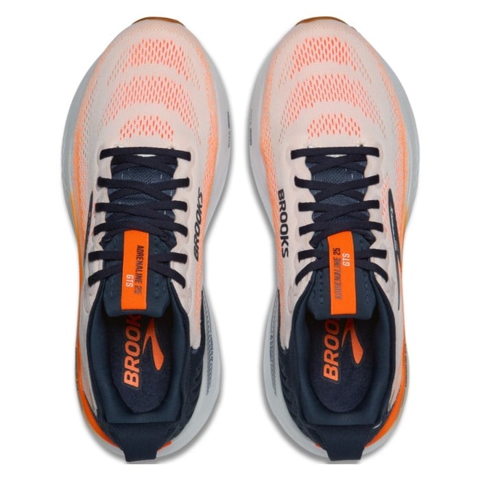 Brooks Adrenaline GTS 25 - Mens Running Shoes - White/Spellbound/Orange - image 3
