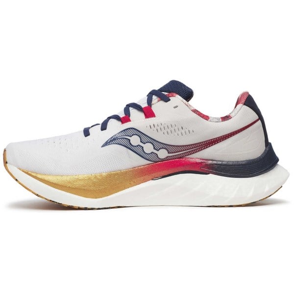 Saucony Endorphin Speed 4 Boston - Mens Running Shoes - White/Navy