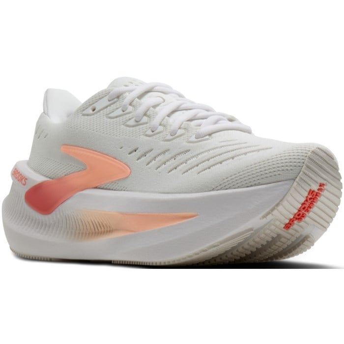 Brooks Glycerin Max 2 - Womens Running Shoes - White/Coral/Peach