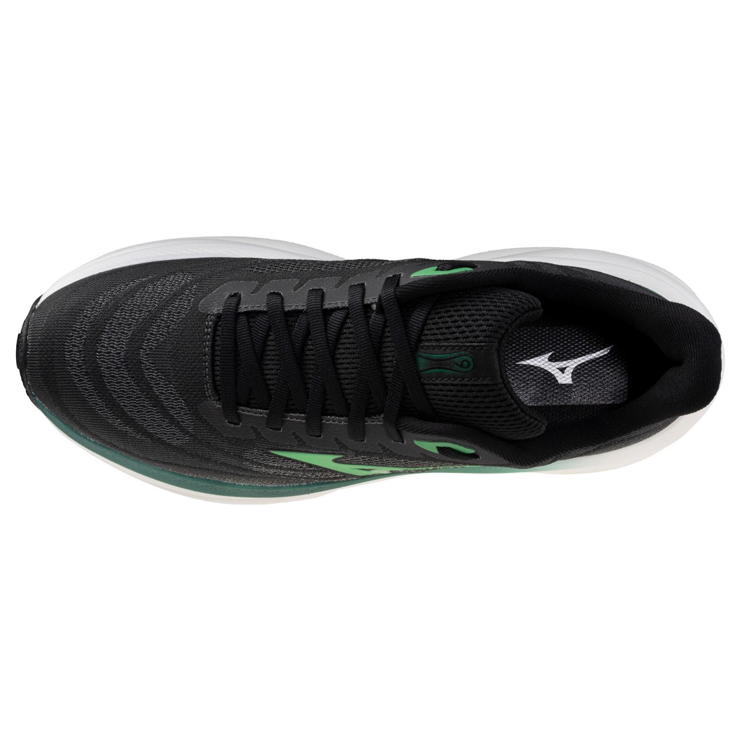 Mizuno Wave Sky 9 - Mens Running Shoes - Black/Goblin Green/Alpine Green