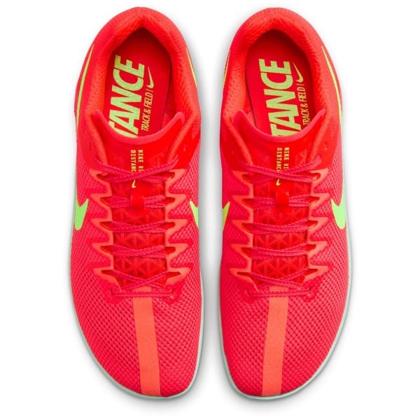 Nike Zoom Rival Distance - Unisex Track Running Spikes - Bright Crimson/Washed Coral/Barely Volt