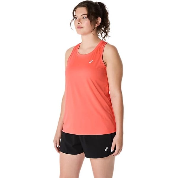 Asics Silver Womens Running Tank Top - Coral Reef