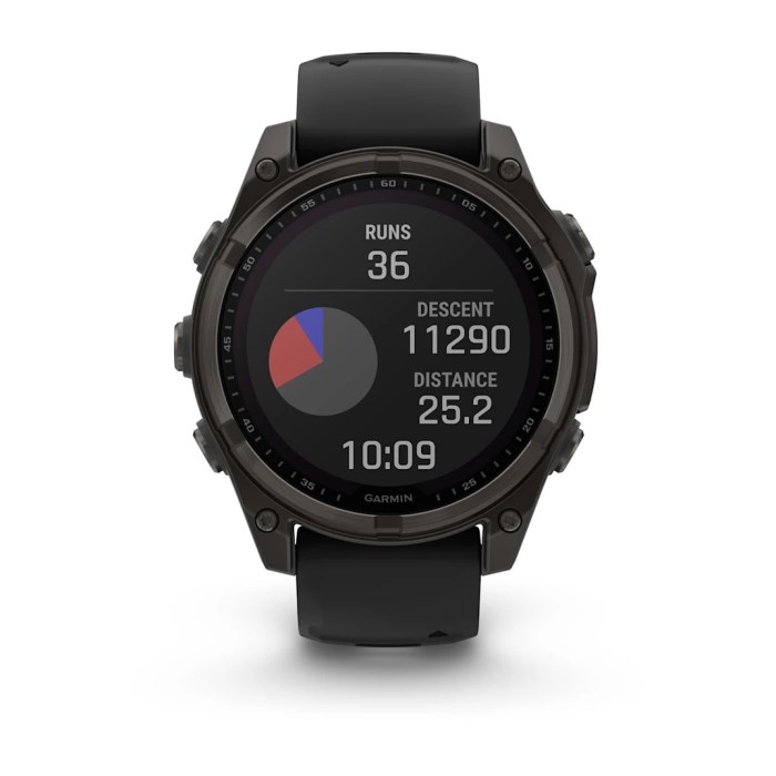 Garmin Fenix 8 Solar 47mm Sapphire Edition Titanium Watch - Black/Pebble Grey Silicone Band - image 11
