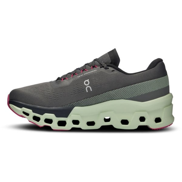 On Cloudmonster 2 - Womens Running Shoes - Asphalt/Lima