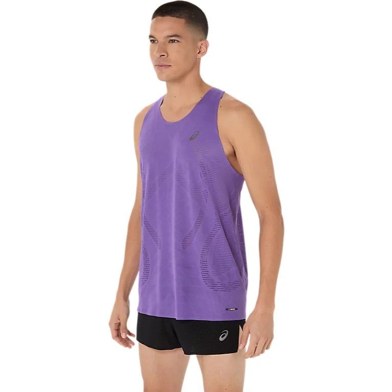 Asics MetaRun Mens Running Singlet - Edo Purple