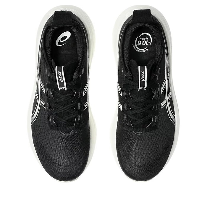 Asics Gel Nimbus 27 - Womens Running Shoes - Black/Lake Grey
