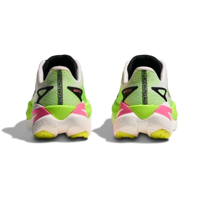 Hoka Mach X 3 - Womens Running Shoes - White/Neon Lime