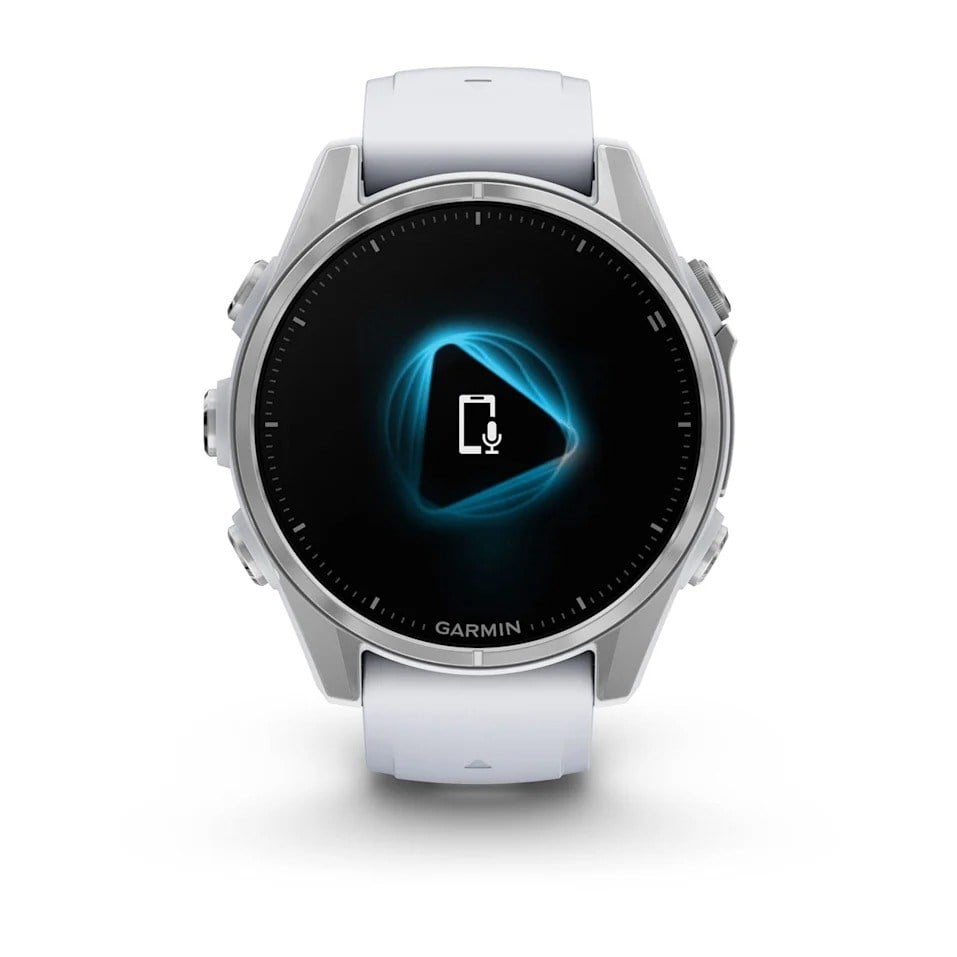 Garmin Fenix 8 43mm Premium Multisport Smartwatch - Silver/Whitestone Silicone Band - image 6