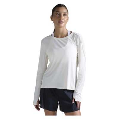 2XU Aero Trail Womens Long Sleeve Top - Chalk/White Reflective