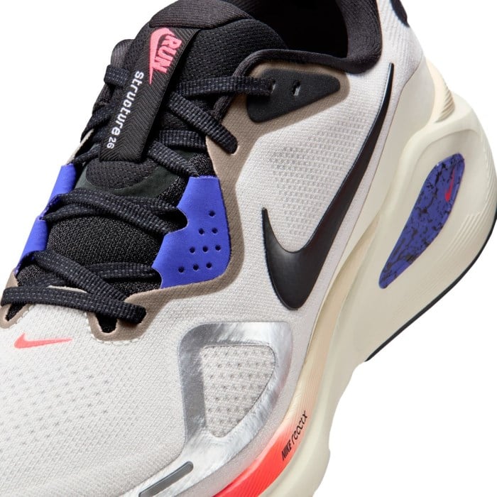 Nike Air Zoom Structure 26 - Mens Running Shoes - Summit White/Black/Bright Orange