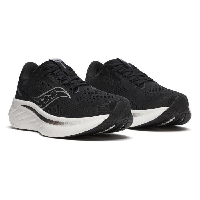 Saucony Ride 18 - Womens Running Shoes - Black/White