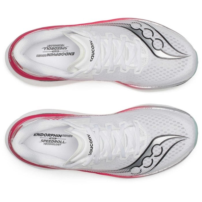 Saucony Endorphin Azura - Mens Running Shoes - White/Salsa