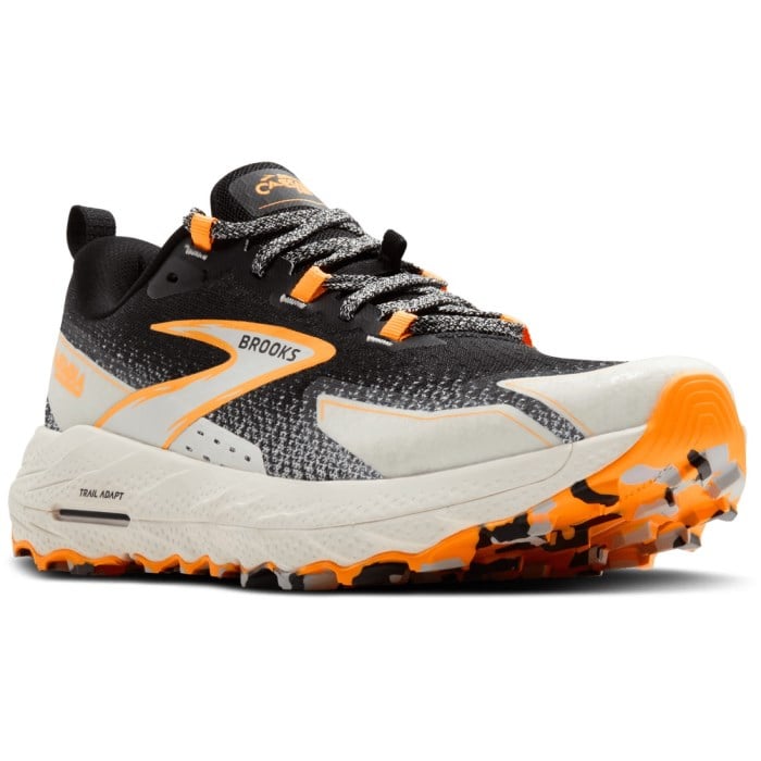 Brooks Cascadia 18 - Mens Trail Running Shoes - Black/Blue Wash/Orange